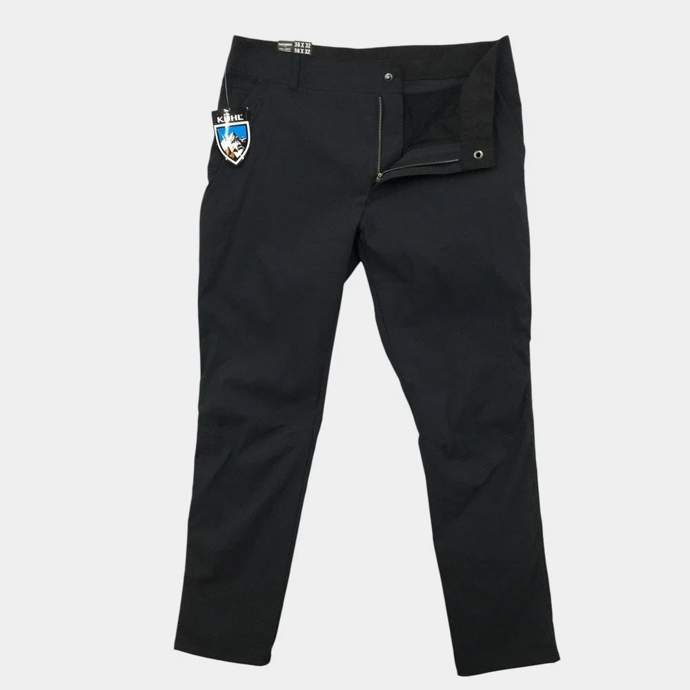 KUHL Renegade Afire Koal Black Tapered Performance Chino Pants Mens 36x32 NEW